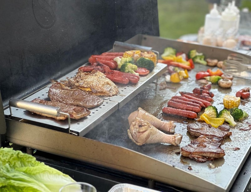 GLOWYE Griddle Warming Rack for Blackstone 17 22 28 36 Inch Grill, Adjustable Grill Warming Rack for Blackstone Weber Charbroil and Most Tabletop Griddle Accessories - Image 2